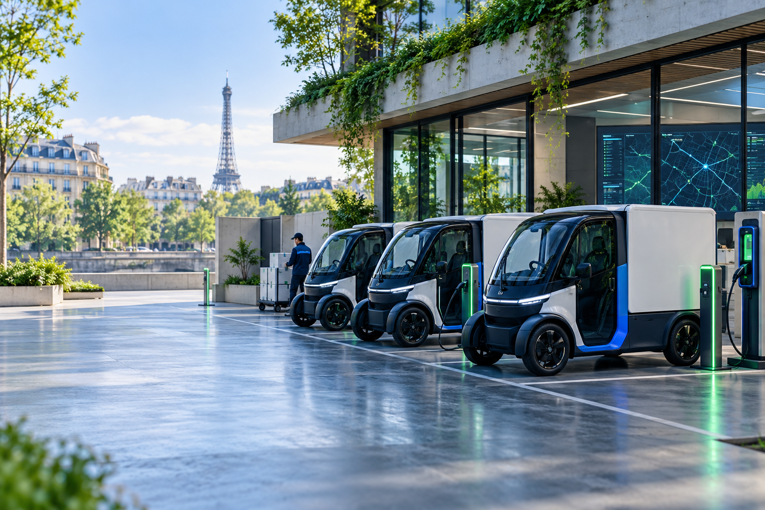 Urban logistics technology and electric delivery fleet